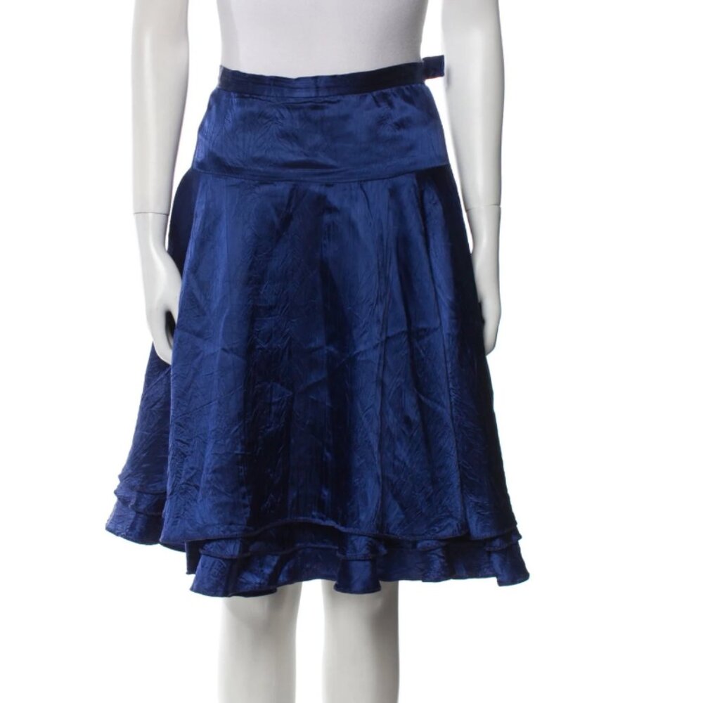 Vintage Marc Jacobs Cobalt Blue Ruffle Skirt Size 10